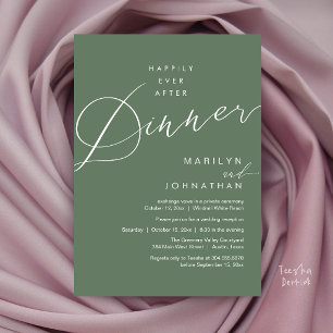 Invitation Réception de mariage moderne : dîner de conte de f