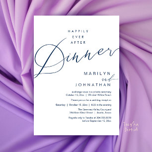 Invitation Réception de mariage moderne : dîner pour toujours