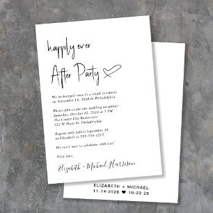 Invitation Réception de mariage moderne et heureux pour toujo