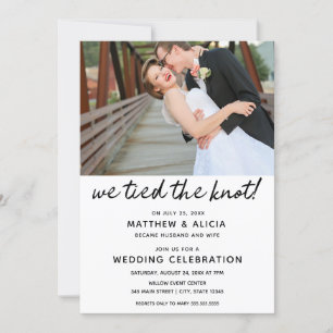Invitation Réception de mariage Nous avons noué le nœud