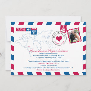 Invitation Réception de mariage par avion de Sainte-Lucie