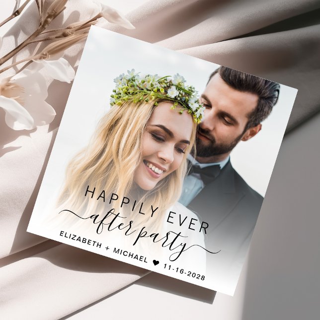 Invitation Réception de mariage photo élégante (Créateur téléchargé)