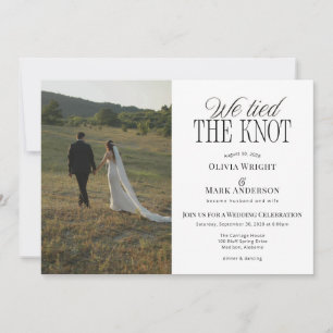 Invitation Réception de mariage pour une fugue "Nous avons no