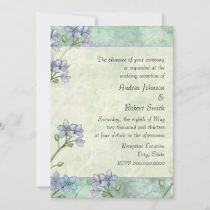 Invitation Réception de mariage printanier floral Ne m'oublie