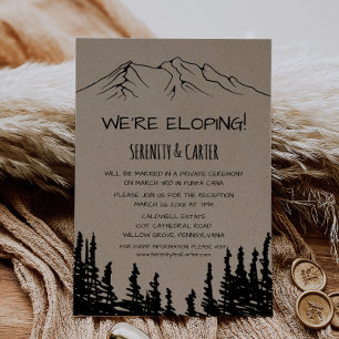 Invitation Réception de Mariage Rustique en Montagne