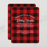 réception de mariage rustique hivernal à carreaux 