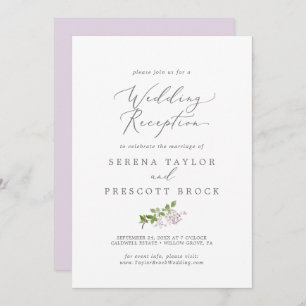 Invitation Réception De Mariage Rustique Lilac