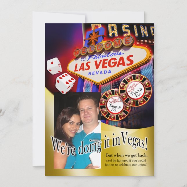 Invitation Réception de Tania et d'Éric Las Vegas (Devant)