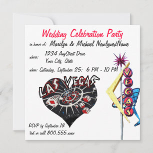 Invitation Réception des nouveaux mariés à Las Vegas