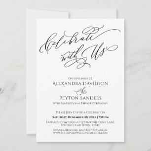 Invitation Réception Élégante Célébrons Ensemble