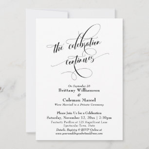 Invitation Réception élégante simple La célébration continue