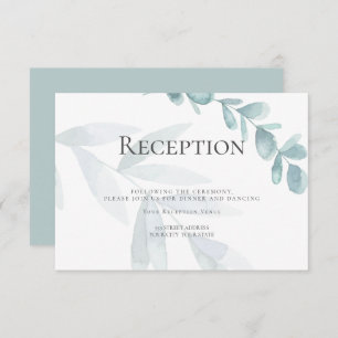 Invitation RÉCEPTION   Eucalyptus bleu-dusté
