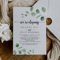 Réception Eucalyptus Elopement De Luxe Verte