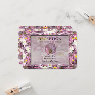 Invitation Réception Florale Victorian Mauve