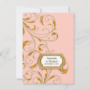 Invitation Réception Glam Old Hollywood Regency Cravate noire