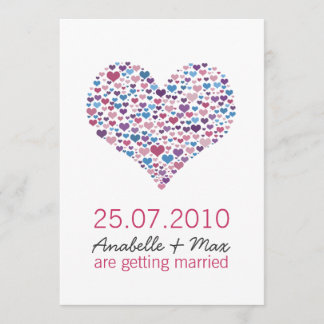 Invitation Réception informelle de coeur doux