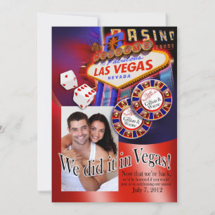 Invitation Réception Las Vegas (me contacter 2 personnalisez 