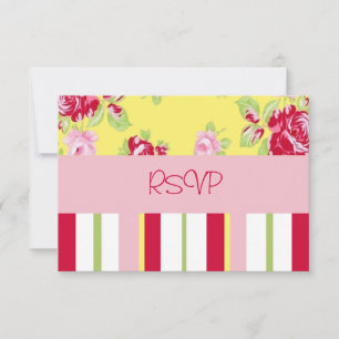 Invitation Réception Mariage Chic Rose Et Grilles RSVP