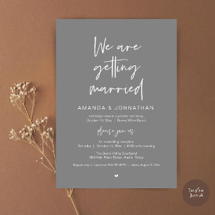 Invitation Réception minimaliste moderne, "Nous nous marions"