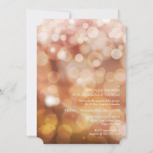 Invitation Réception moderne Bokeh Sparkle Twinkle Couples Do