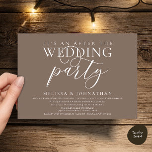 Invitation réception moderne, C'est une fête après le mariage