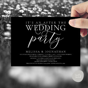 Invitation réception moderne, C'est une fête après le mariage