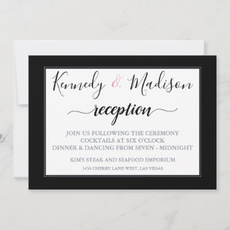 Invitation RÉCEPTION NUMÉRIQUE Edgy Black Extraordinaire Fab