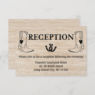 Invitation Réception Ouest Cowboy Boot Mariage campagnard Woo