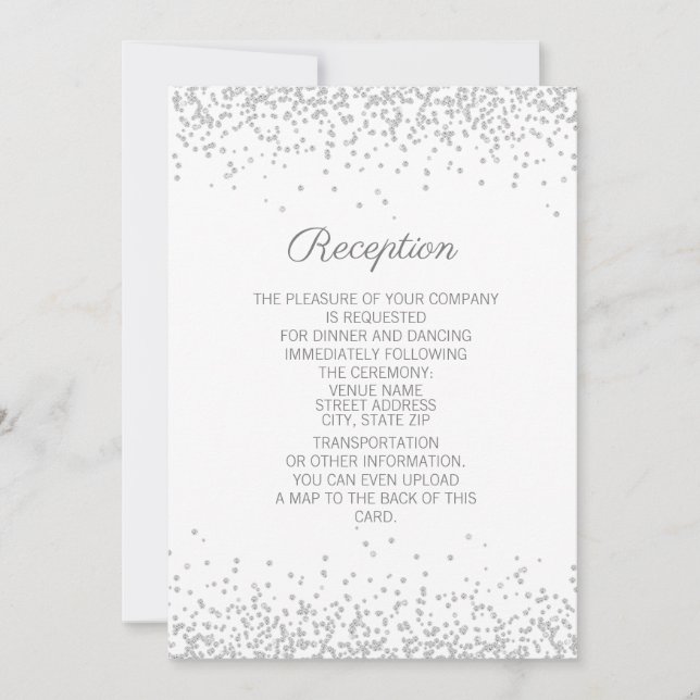 Invitation Réception Parties scintillant moderne et élégante  (Devant)