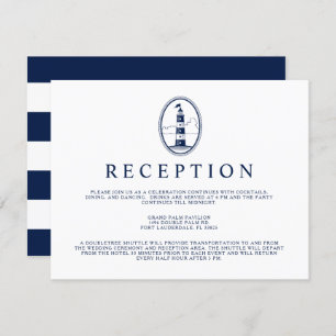 Invitation Réception phare de style nautique