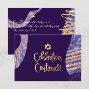 Invitation Réception PixDezines Mitzvah/aquarelle violette