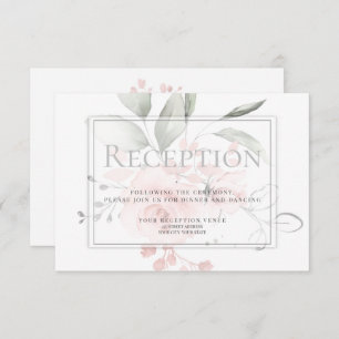 Invitation Réception Roses amoureux rose printemps