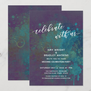 Invitation Réception uniquement - Célébration Abstraite et Co
