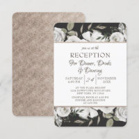 Réception vintage de mariage floral blanc cerisâtr