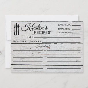 Invitation Recette Cuisine Plat Ingrédients Lins Bois Blanc