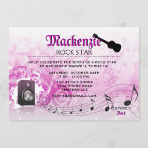 Invitation Recevons l'invitation rose bruyante de fête