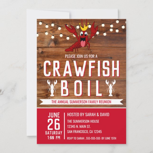 Invitation Réchauffe-poisson annuel Retrouvailles familiales  (Devant)
