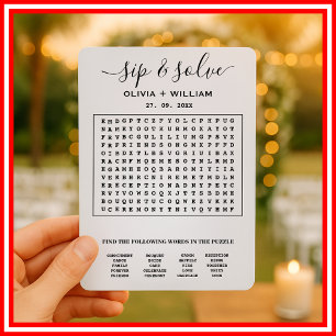 Invitation Recherche et dégustation - Puzzle de recherche de