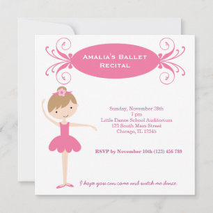 Invitation Récital de ballet