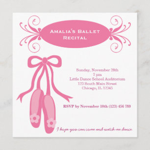 Invitation Récital de ballet