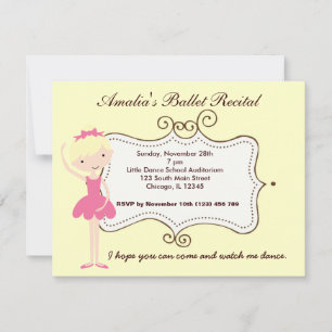 Invitation Récital de ballet