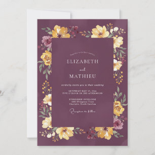 Invitation Récolte de mariage Plum Moody