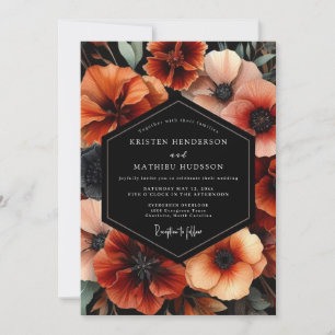 Invitation Récolte de mariage Terracotta Bloom