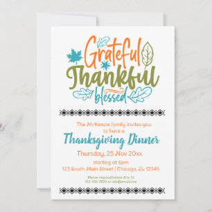 Invitation Reconnaissante gratitude béni