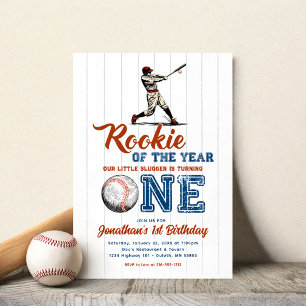 Invitation Recrue de l'année Baseball 1er Anniversaire