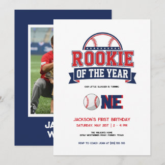 Invitation Recrue de l'année Baseball 1ère fête d'anniversair