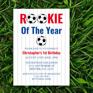 Invitation Recrue de l'année Football 1er Anniversaire