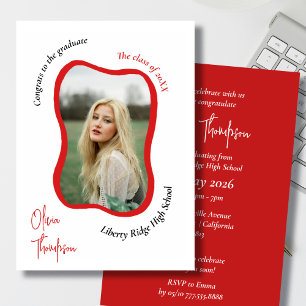 Invitation Récupération moderne branchée de photo ondulée Inv