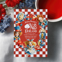 Red Alice in ONEDERLAND 1st Birthday Tea Party