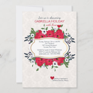 Invitation Red Anemones